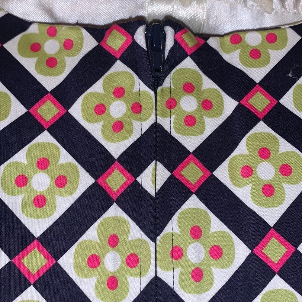 NWT Hartstrings 10 Woven Jumper Dress Navy Green Pink *Flaw - Picture 5 of 15